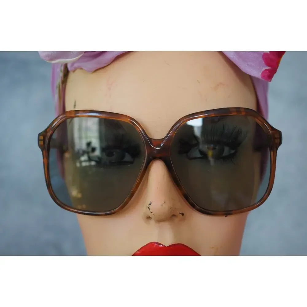 1970s Vintage Sunglasses Made In Italy Oversized Retro Glam Grandma Chic NOS